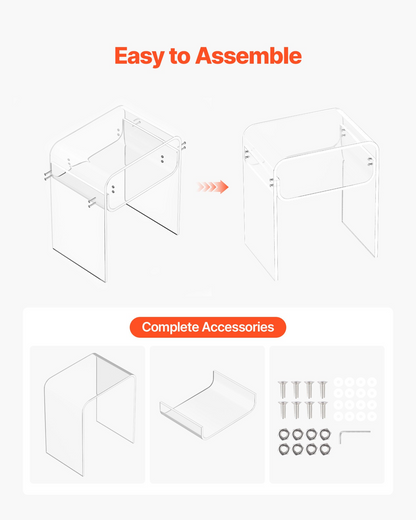 ClearNook Acrylic 2-Tier Nightstand – detail 5