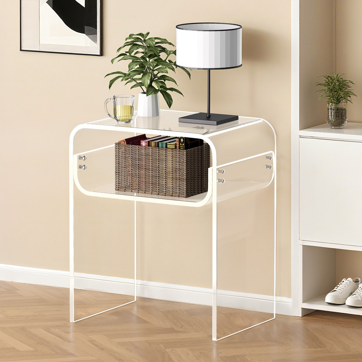 ClearNook Acrylic 2-Tier Nightstand – detail 6