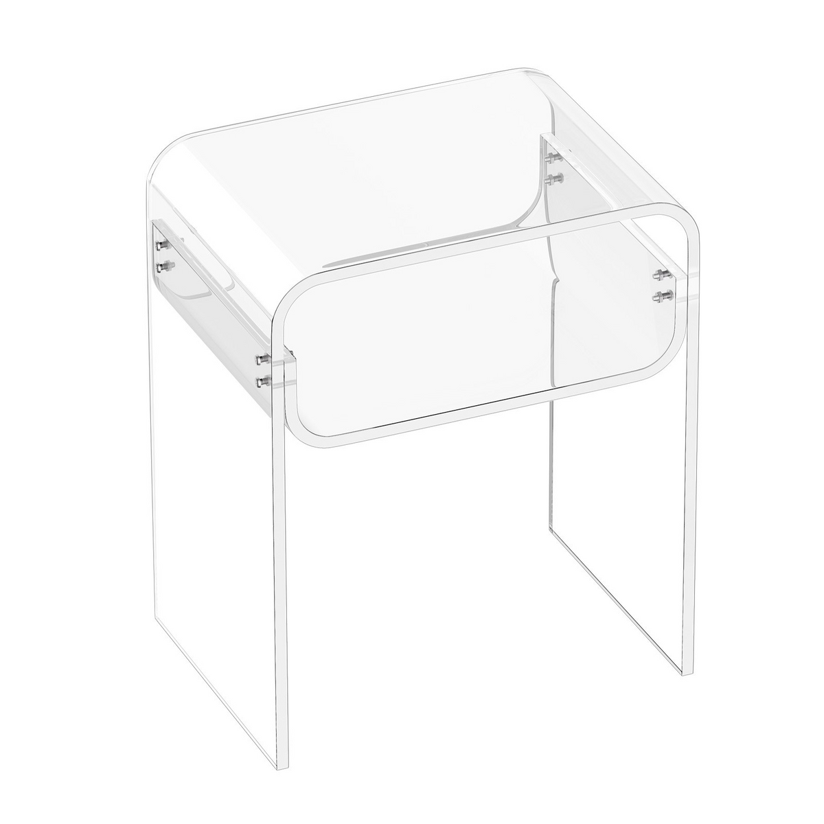 ClearNook Acrylic 2-Tier Nightstand – detail 7