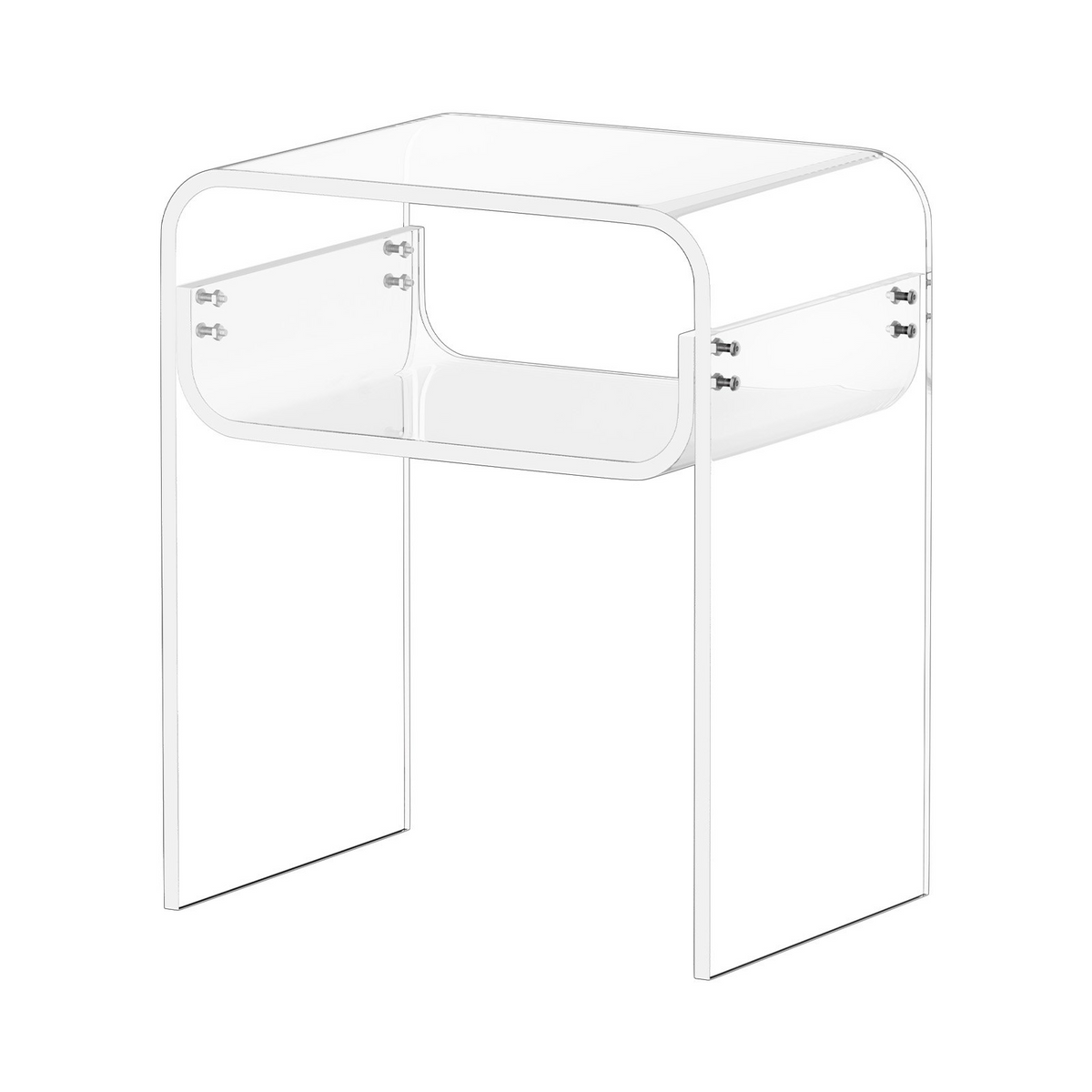 ClearNook Acrylic 2-Tier Nightstand – detail 8