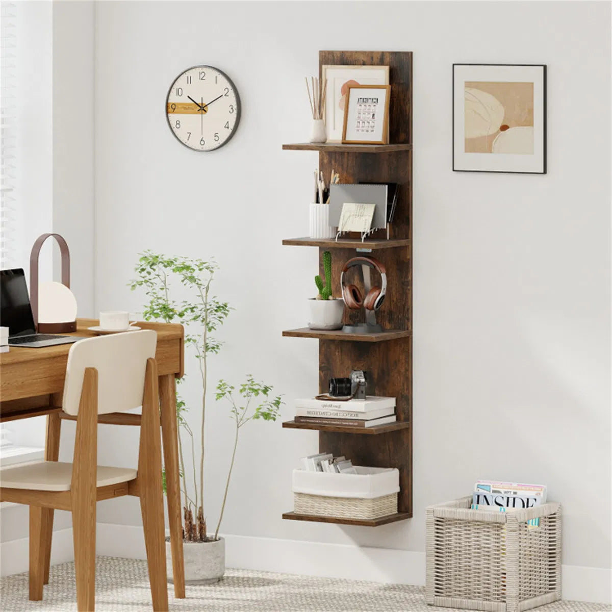 GrainStep 5-Tier Wall Mounted Corner Shelf – detail 6