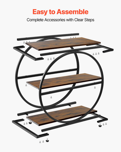 RingFrame 3-Tier Round Nightstand – detail 5