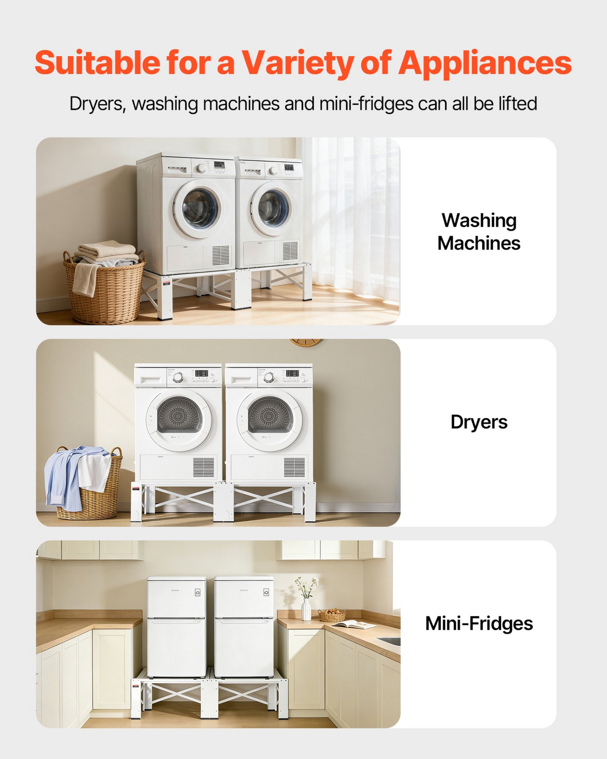 LiftBase Washer & Dryer Pedestals – detail 1