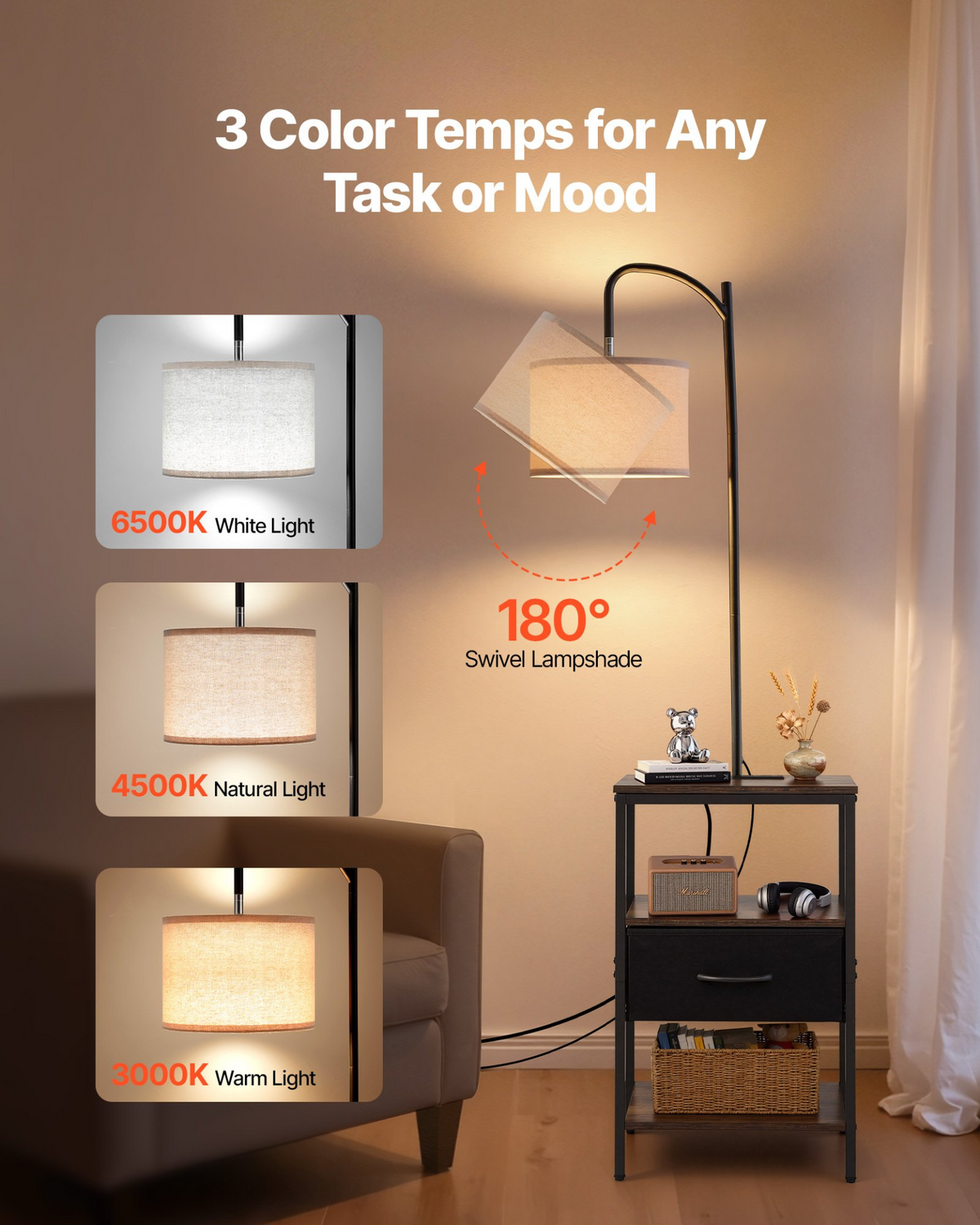 GlowStack 3-Tier Lamp Table – detail 2