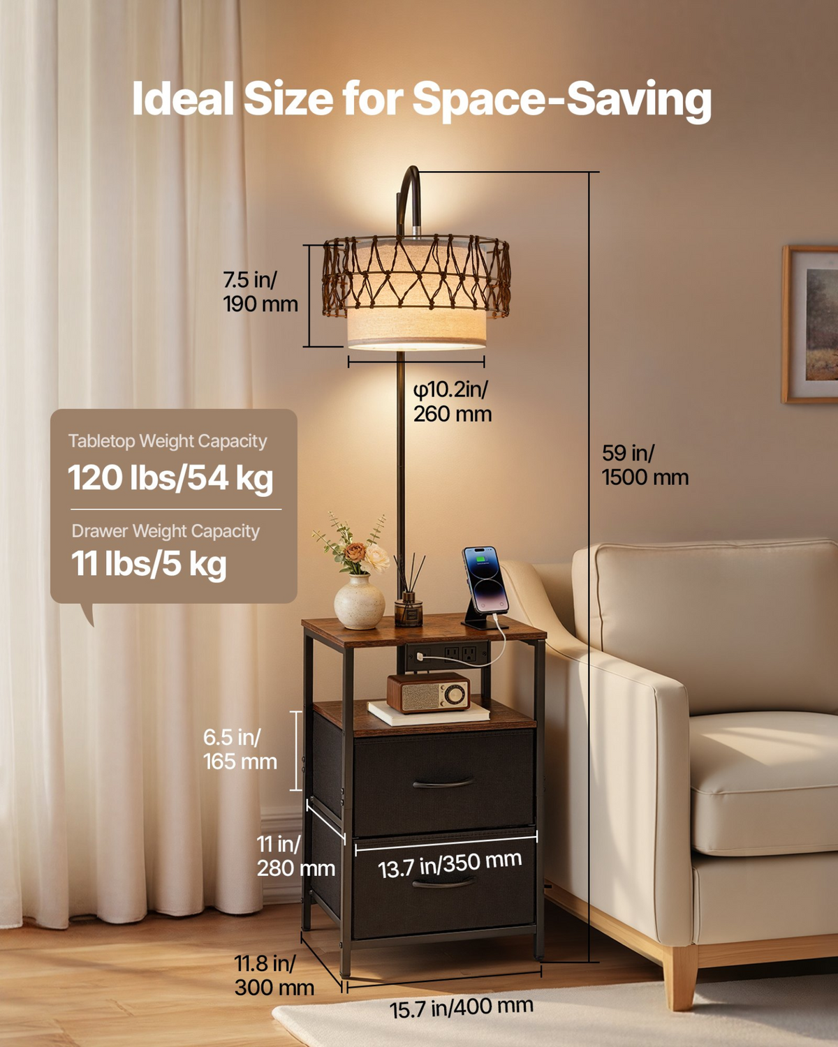 GlowDrawer Lit Nightstand – detail 2