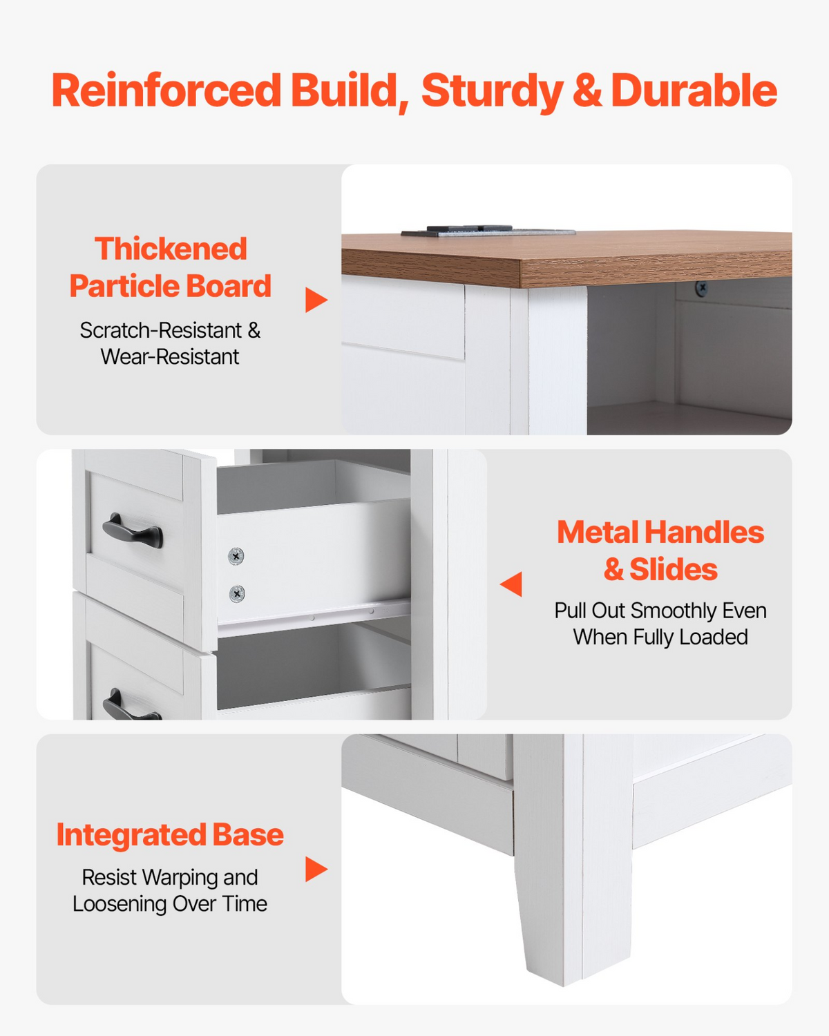HavenCharge Farmhouse Nightstand – detail 4