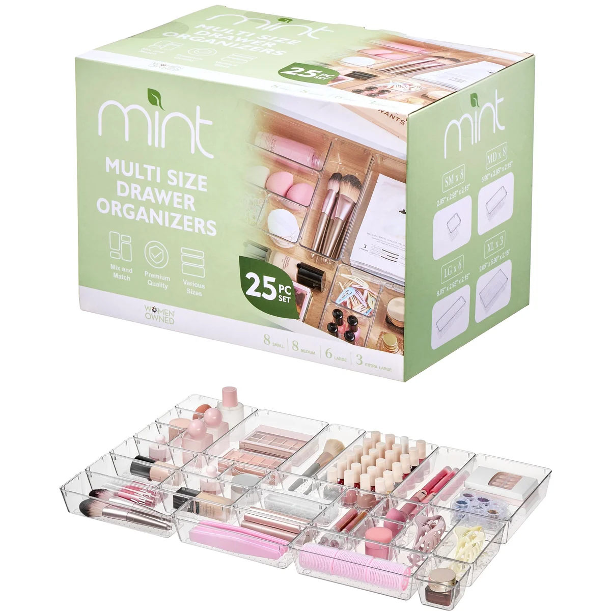 ClearSort 25-Piece Drawer Organizer Set – detail 2