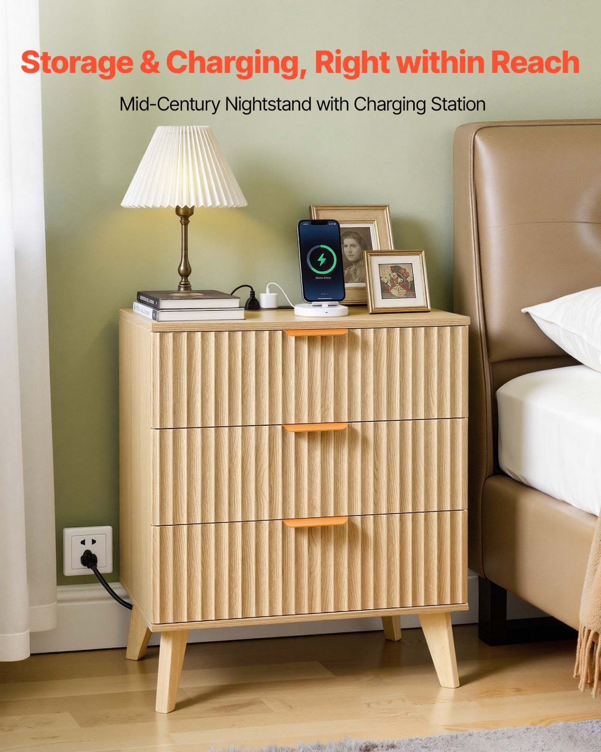 FluteCove Fluted Nightstand