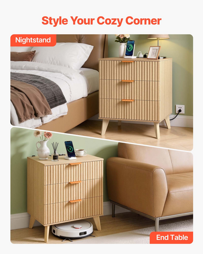 FluteCove Fluted Nightstand – detail 5