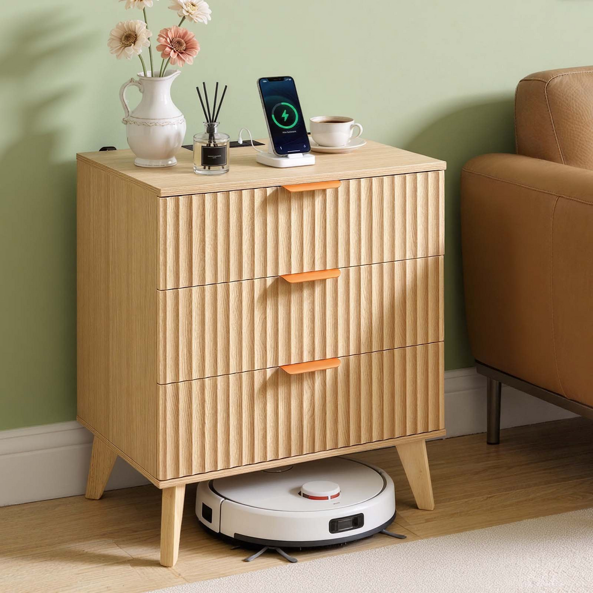FluteCove Fluted Nightstand – detail 6