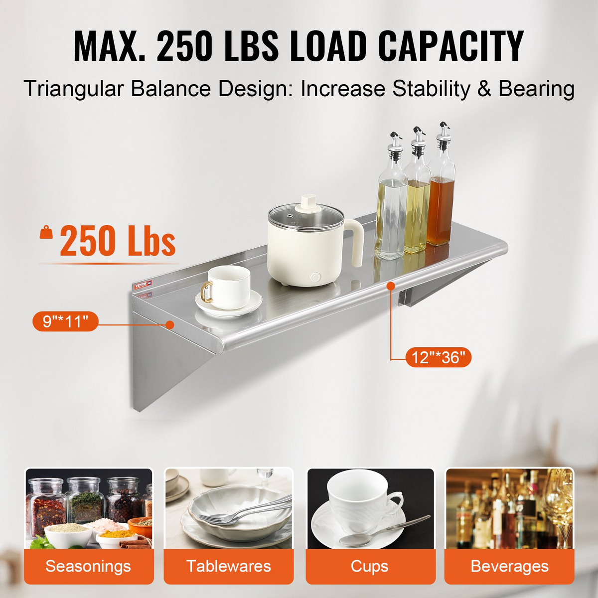RailShelf Floating Kitchen Shelf – detail 2