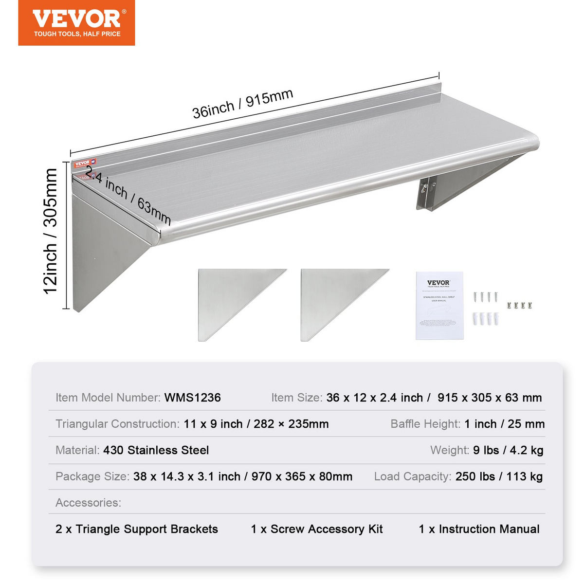 RailShelf Floating Kitchen Shelf – detail 6