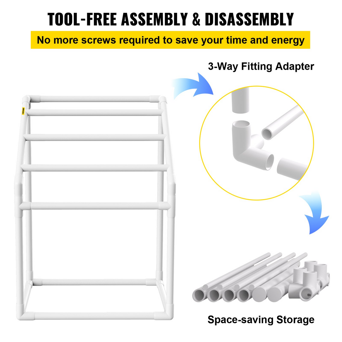 DryPerch 5-Bar Freestanding Towel Rack – detail 4