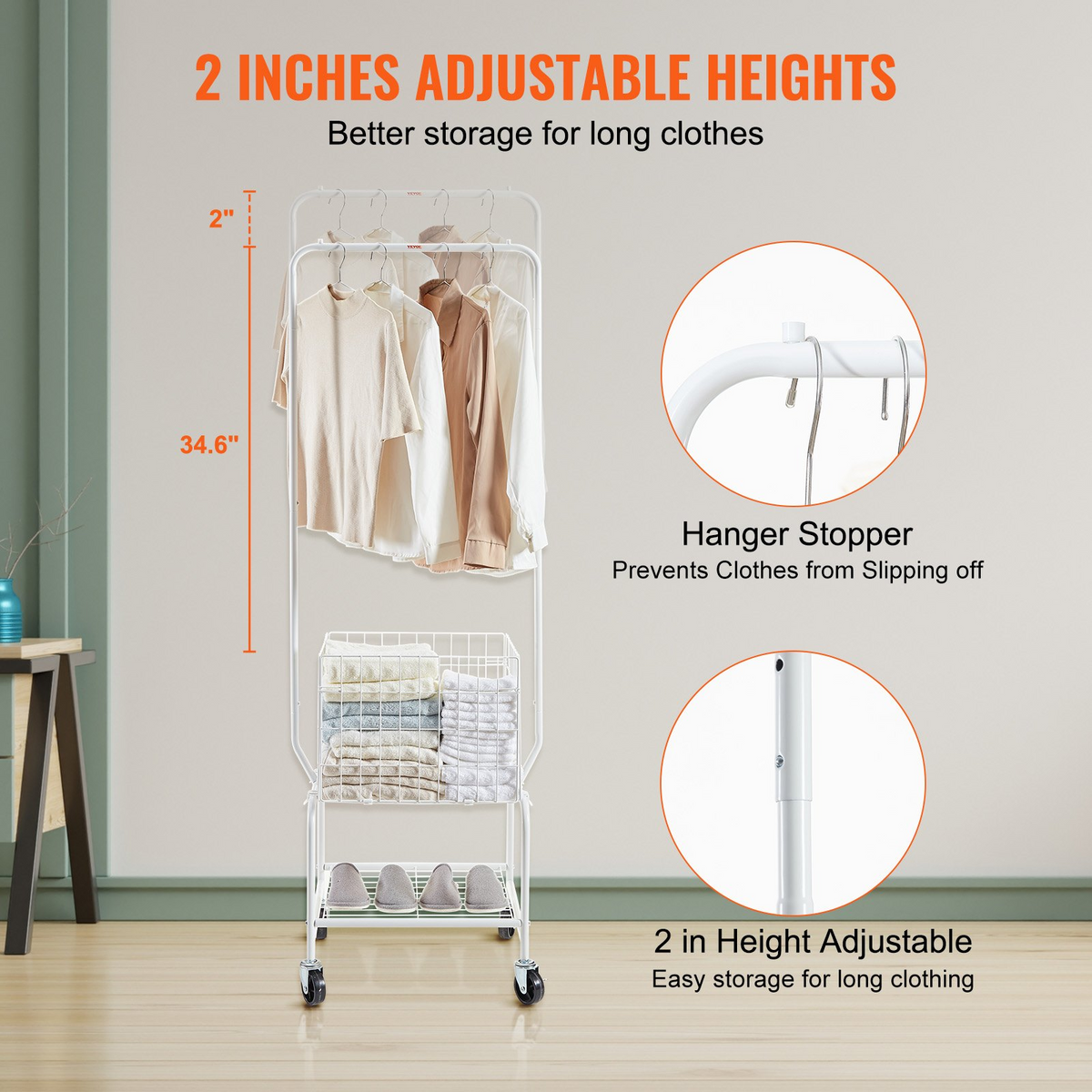 RollSort Laundry Basket & Rack – detail 3