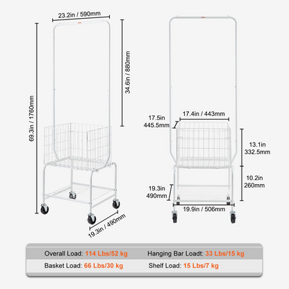 RollSort Laundry Basket & Rack – detail 4