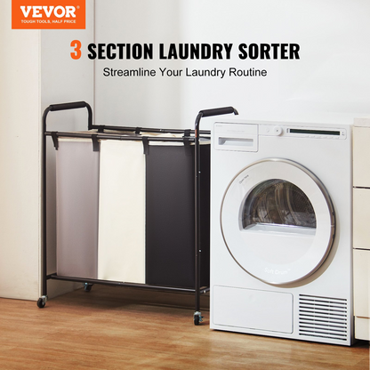SortWell 3-Section Laundry Sorter – detail 1