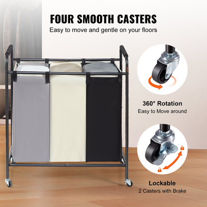 SortWell 3-Section Laundry Sorter – detail 4