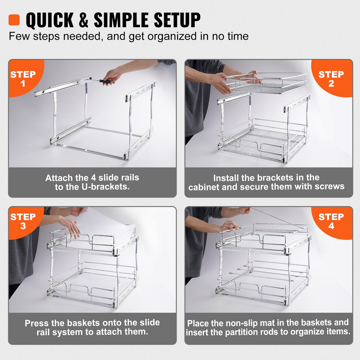 MaxSlide 2-Tier Cabinet Organizer – detail 5