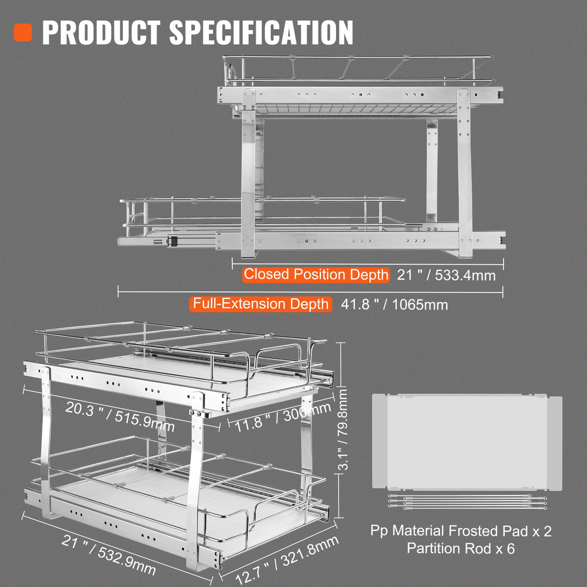 MaxSlide 2-Tier Cabinet Organizer – detail 7