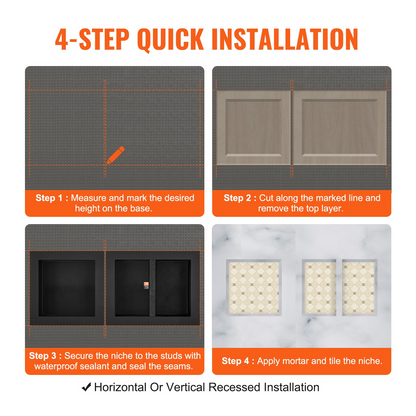 NicheTrio Recessed Shower Shelf Set – detail 3