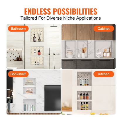 NicheTrio Recessed Shower Shelf Set – detail 4