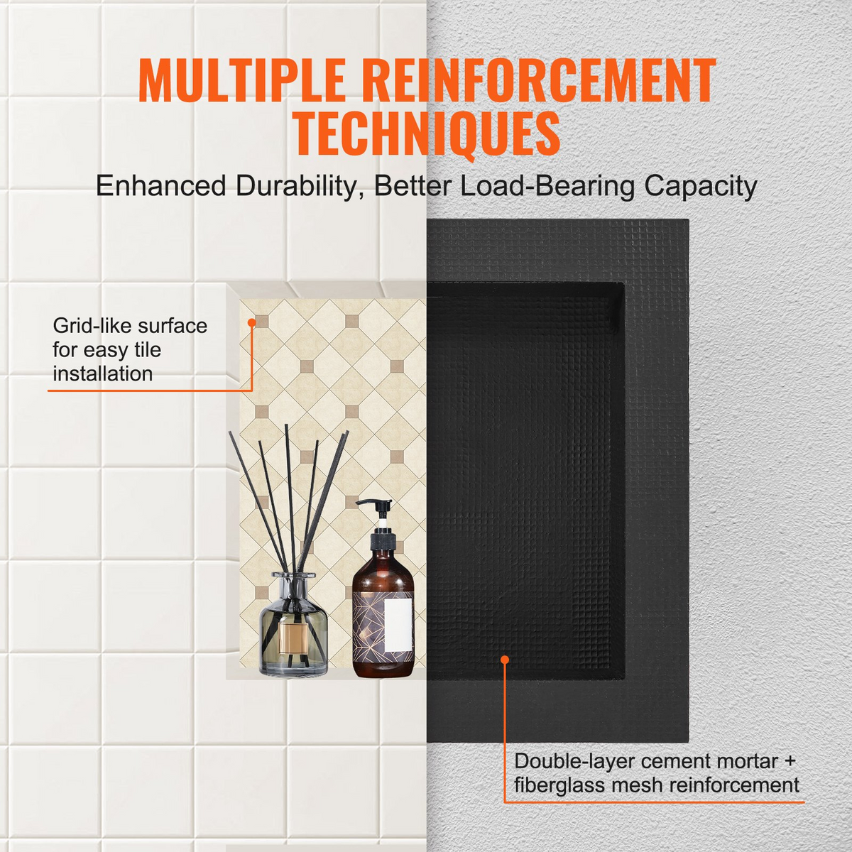 NicheFit Recessed Shower Shelf – detail 9