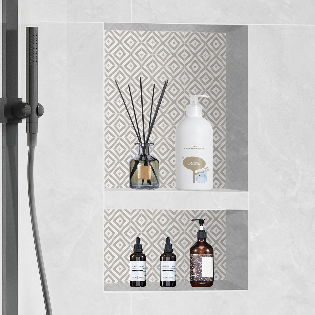 NicheFit Double Shower Shelf