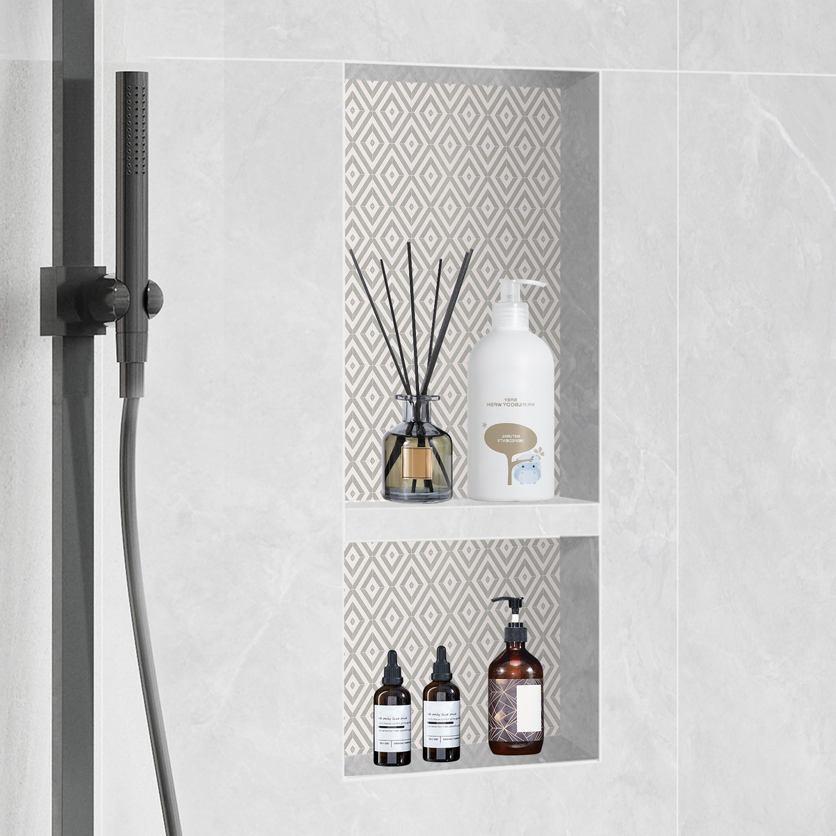 NicheFit Tall Double Shower Shelf