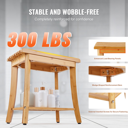 BambooRest Waterproof Shower Bench – detail 1