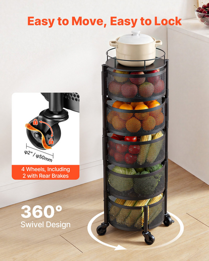 SpinCrate 5-Tier Rotating Produce Cart – detail 2