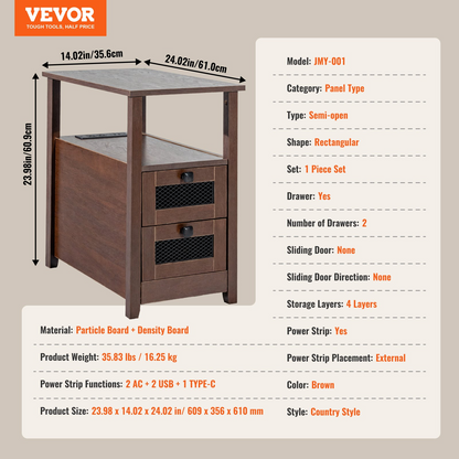 HearthKeep Farmhouse Nightstand – detail 5