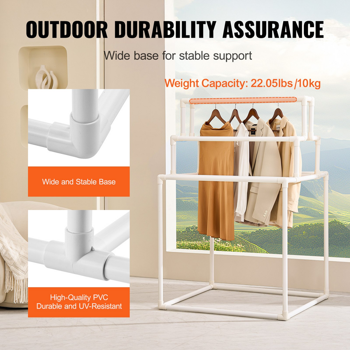 DrySpan 8-Bar Freestanding Towel Rack – detail 3