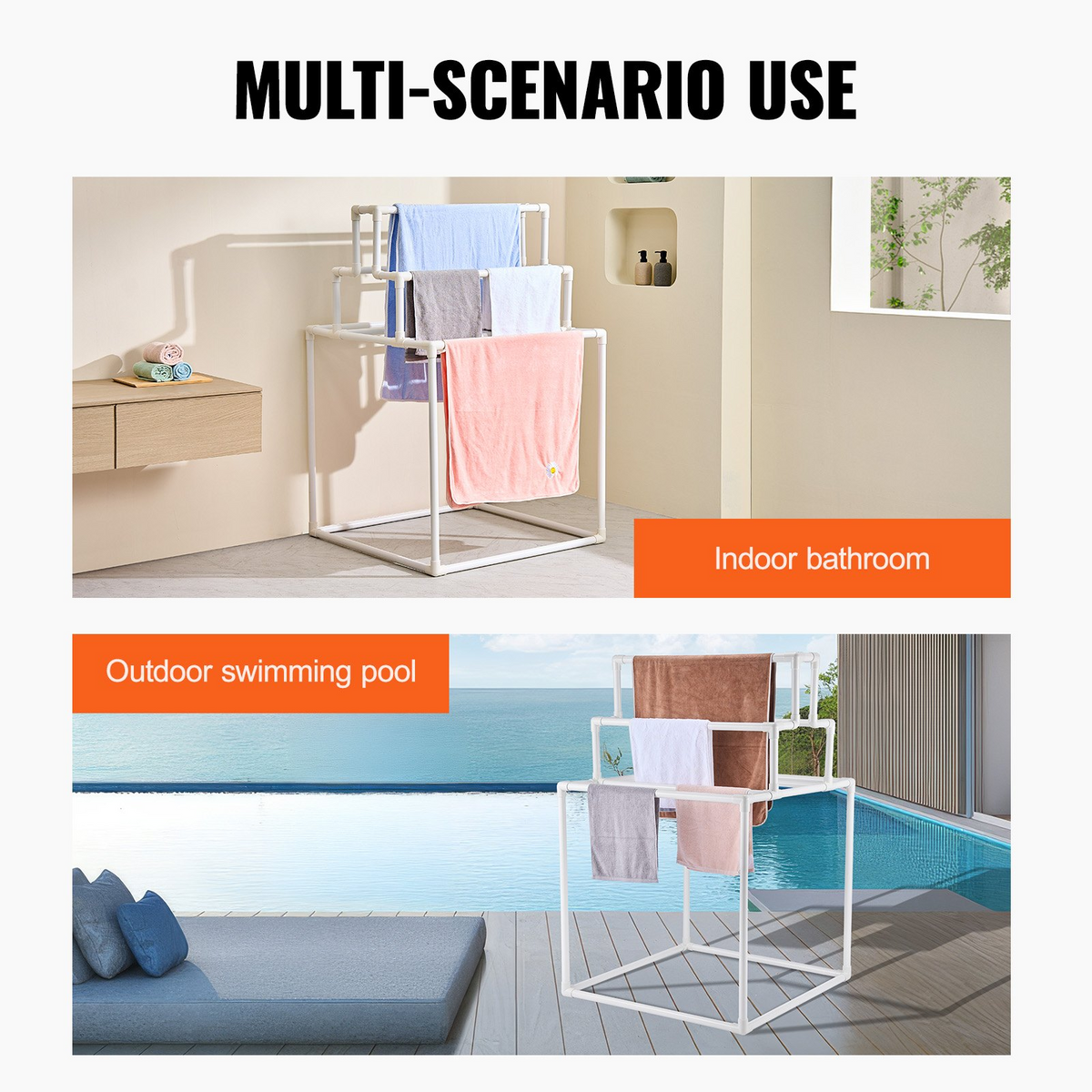 DrySpan 8-Bar Freestanding Towel Rack – detail 4