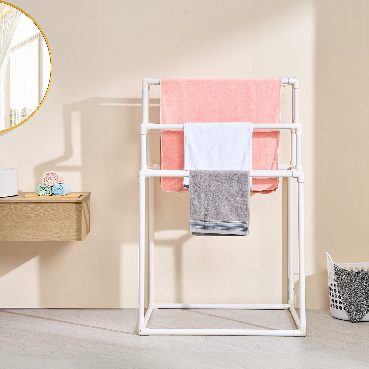 DrySpan 8-Bar Freestanding Towel Rack – detail 6