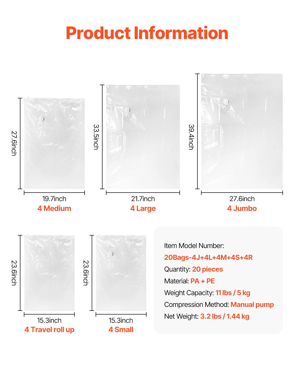 SpaceSaver 20-Pack Vacuum Storage Bags – detail 6