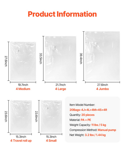 SpaceSaver 20-Pack Vacuum Storage Bags – detail 6