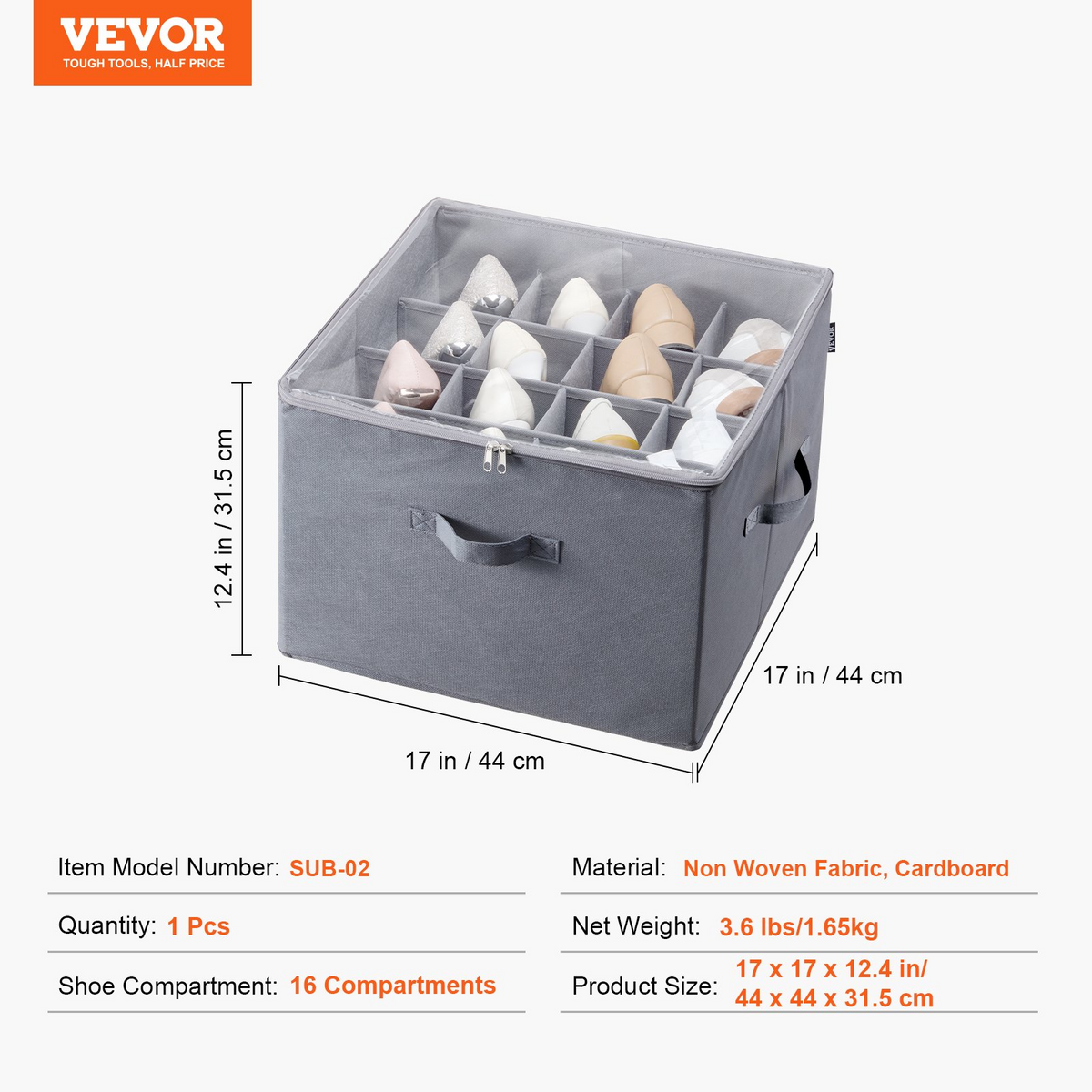 StowUnder 16-Compartment Shoe Organizer – detail 6