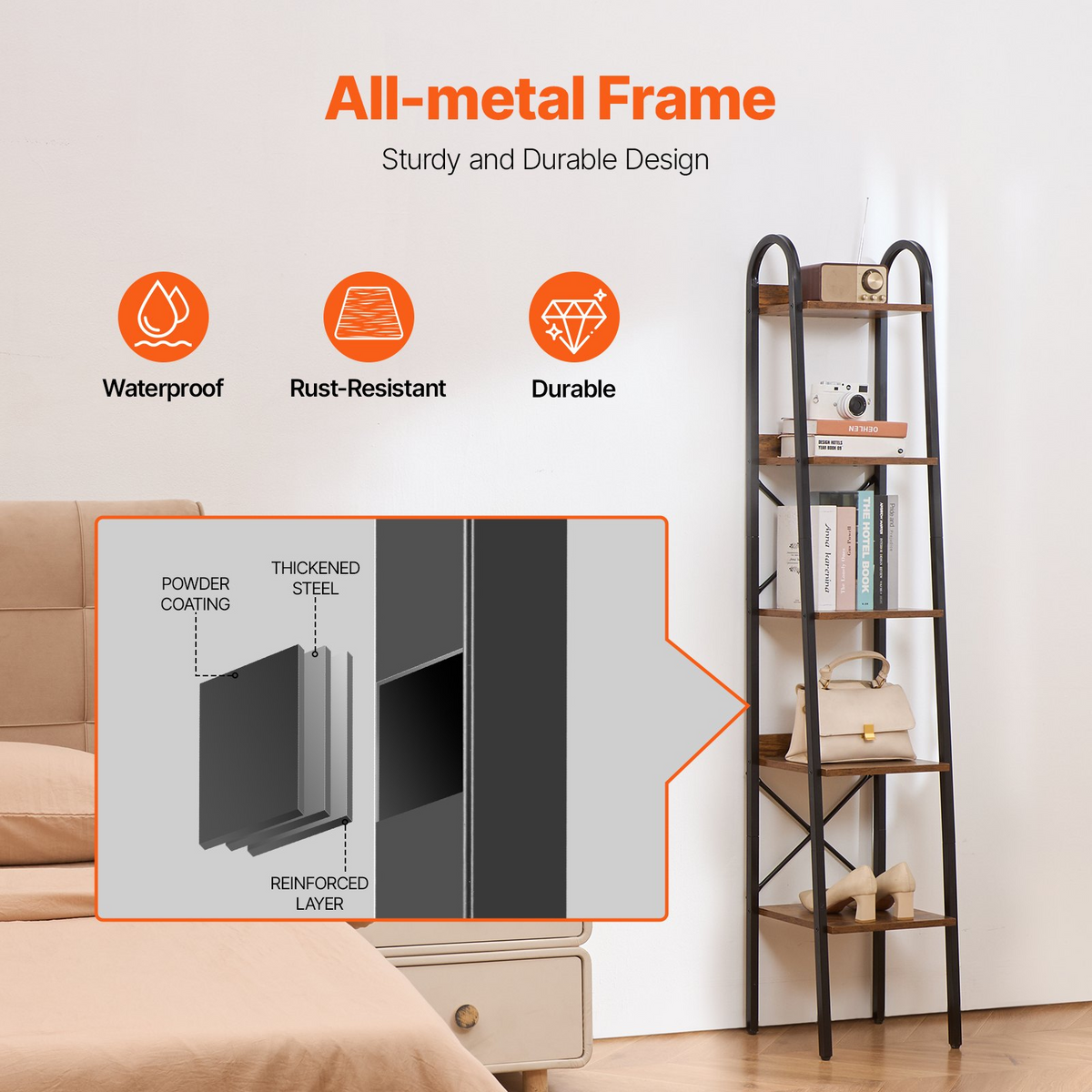 IronFrame 5-Tier Industrial Shelf – detail 3