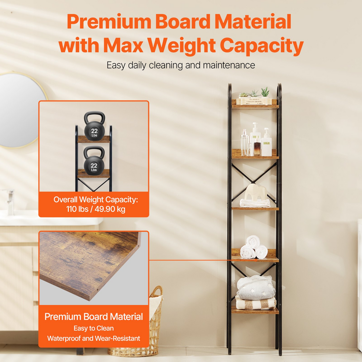 IronFrame 5-Tier Industrial Shelf – detail 4