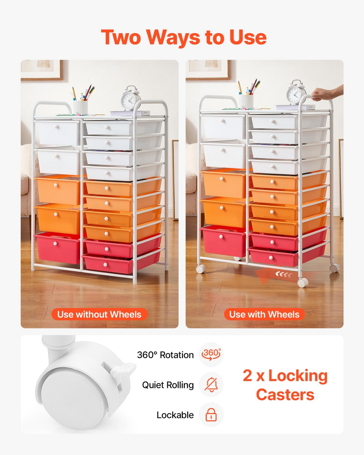 CraftRoll 15-Drawer Rolling Cart – detail 2