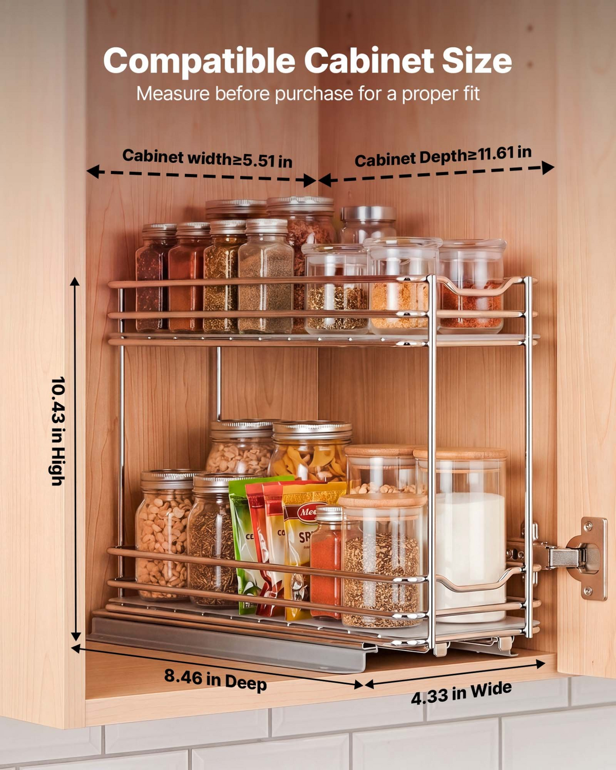 SlideSpice 2-Tier Spice Rack