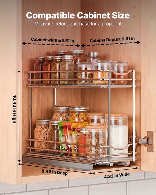 SlideSpice 2-Tier Spice Rack
