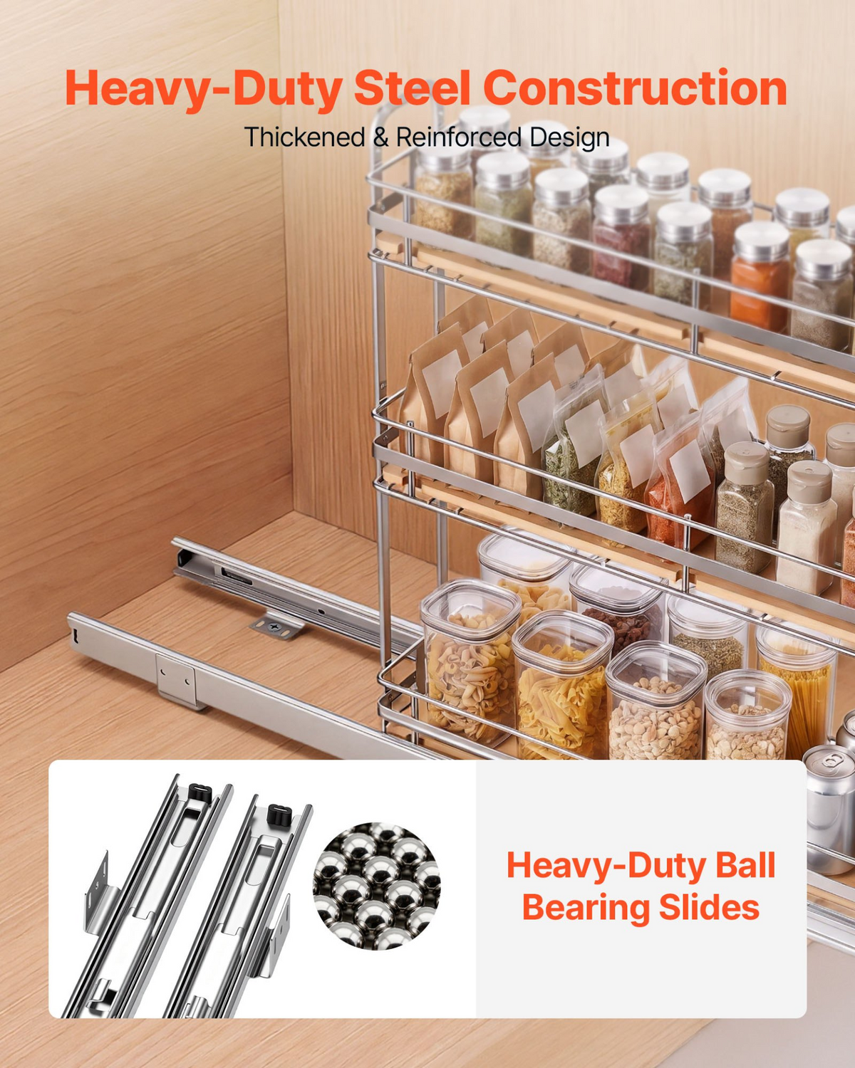 SlideSpice 3-Tier Cabinet Organizer – detail 1