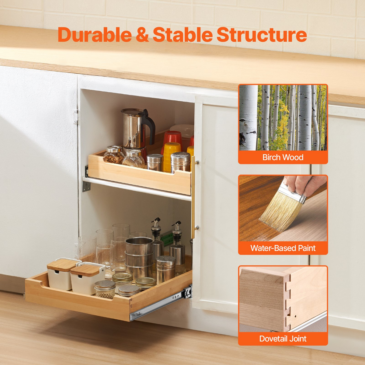SoftGlide Wood Cabinet Drawer – detail 1