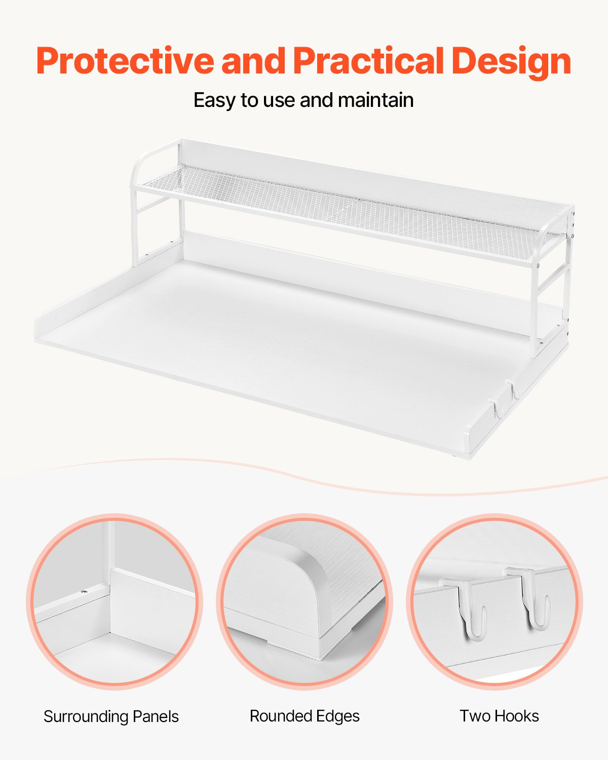 ShelfSpan Washer Dryer Countertop, White – detail 4