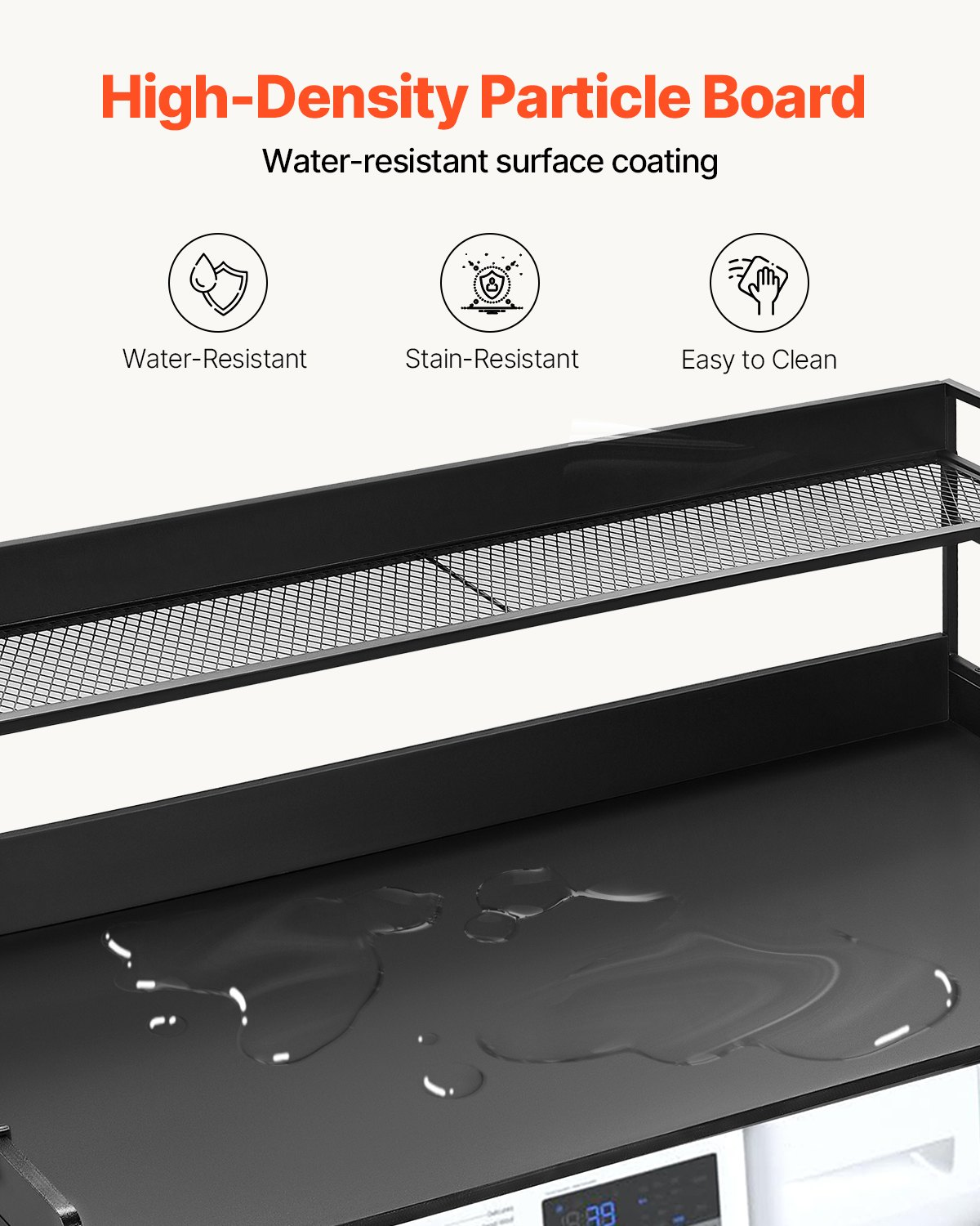 ShelfSpan Washer Dryer Countertop, Black – detail 2