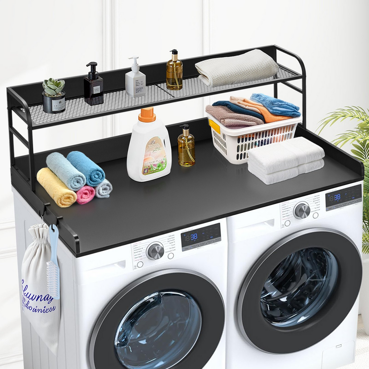 ShelfSpan Washer Dryer Countertop, Black – detail 6