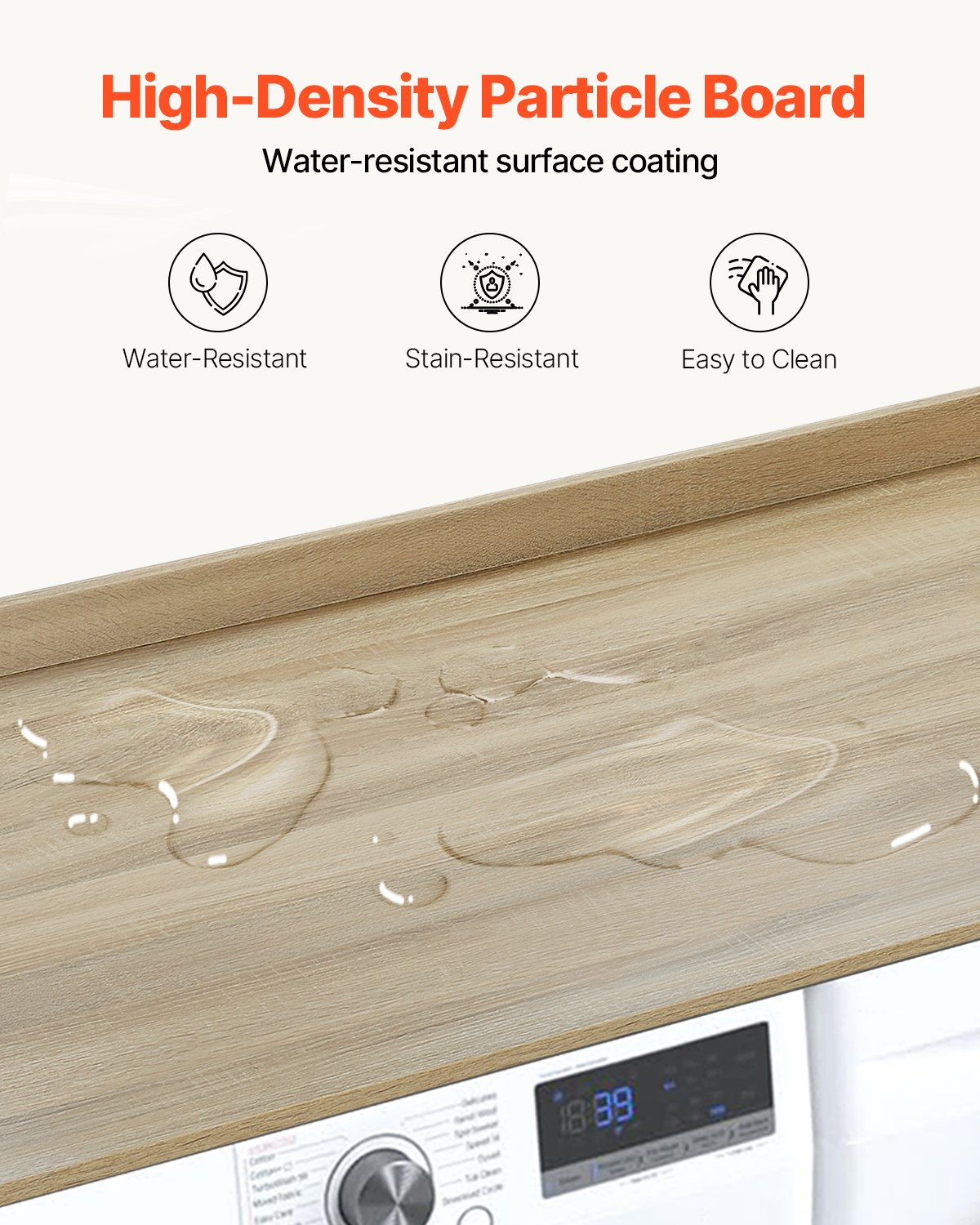 SpanTop Washer Dryer Countertop, Oak – detail 2