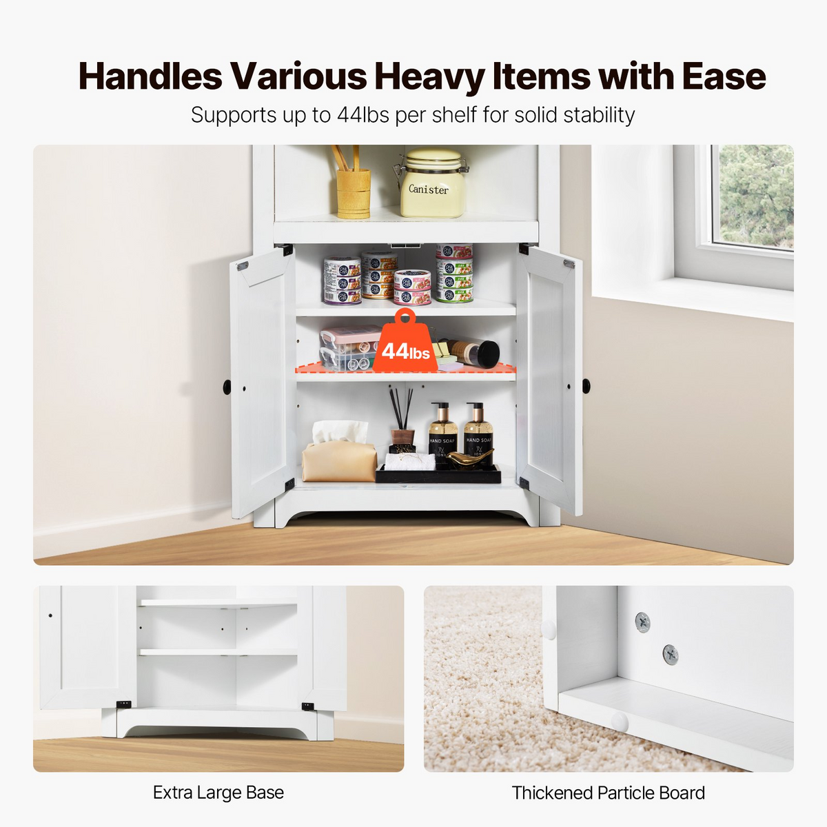 CornerFit 3-Tier Corner Cabinet – detail 4