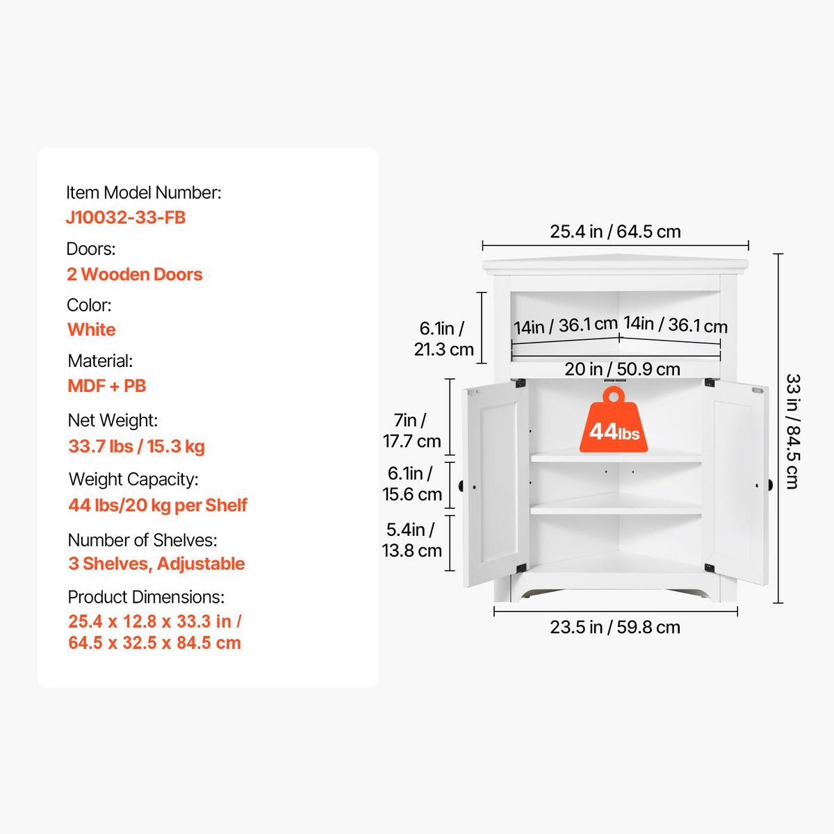 CornerFit 3-Tier Corner Cabinet – detail 6